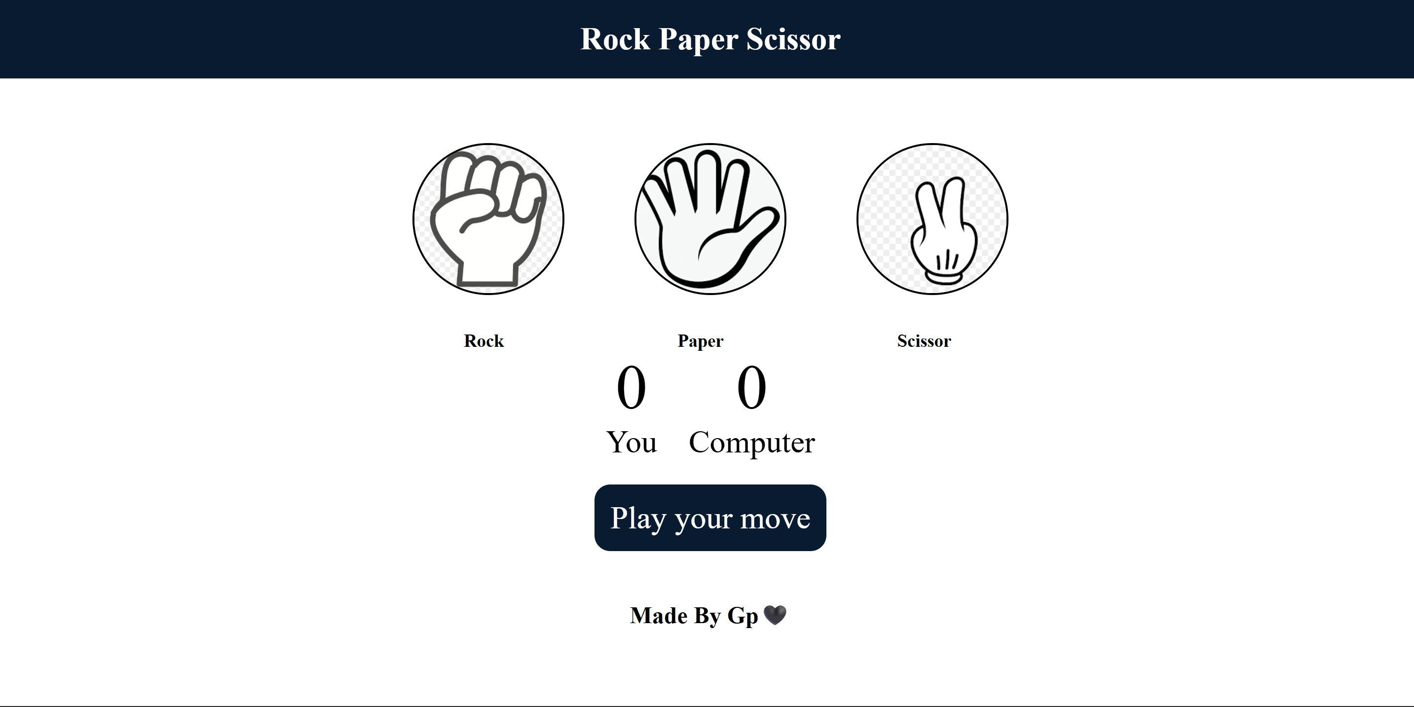 🎮 Project: Rock Paper Scissors Game