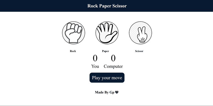 🎮 Project: Rock Paper Scissors Game