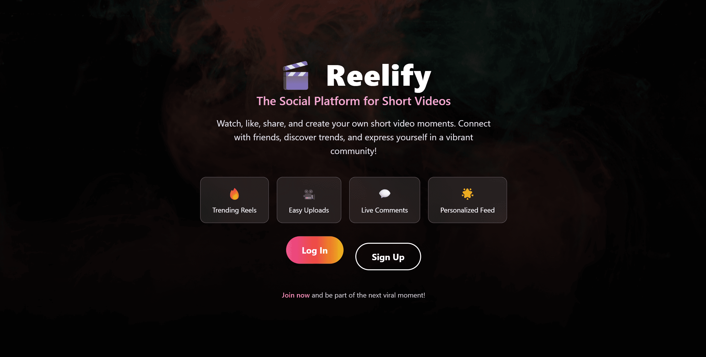 🎥 Reelify — Short Video Sharing Web App